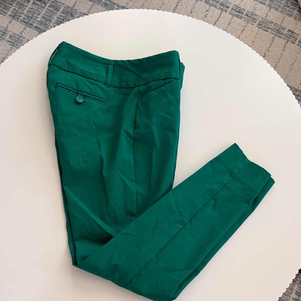 Women Tailored Green Dress Pants